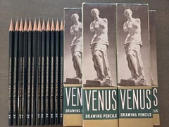 Venus 3800 2H Drawing Pencil -Lot Of 5 Boxes Black Single Color MPN 3800