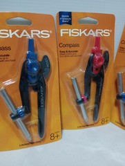 Fiskars Circle Drawing Compass Plastic Tip Lot of 4 New and Sealed