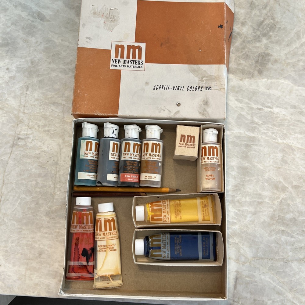 NM New Masters Fine Arts Materials Acrylic-Vinyl Colors Kit 102 Vintage