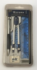New HELIX EXPERT OXFORD Geometry Set 8 Piece Compass Pencil Ruler Triangle HW3