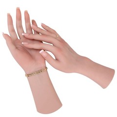 Realistic Silicone Female Hand Life Size right hand-Without skeleton, Ivory