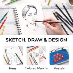 Artistic Sketch Pad 5.5×8.5 Inches 100 Sheets Ideal for Drawing and Illustration