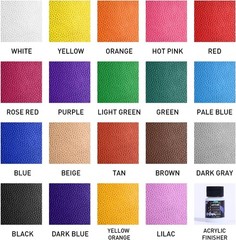 Acrylic Leather Paint Set 20 Colors 30ml for Shoes Jackets and Leather