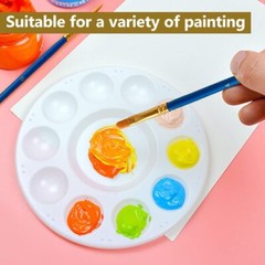 Paint Brushes Palette Set, 10pcs Nylon Hair Brushes and 1pcs Plastic Paint