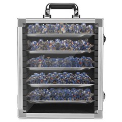 Carrying Storage Case Aluminum Alloy 5 Magnetic Trays Silver Medium ITHWIU Frame
