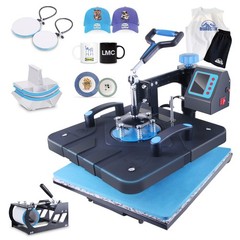Heat Press Machine 15×15 I5 in 1 Digital Sublimation HORGELU Upgraded Swing