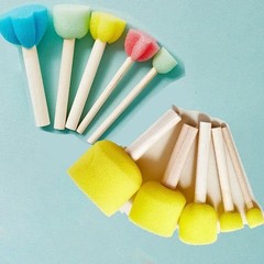 10pcs Mushroom Sponge Paint Brush Set Kids DIY Art Painting Tools – NEW