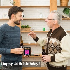 Homsolver 40th Birthday Gifts Women Men, Happy Brown