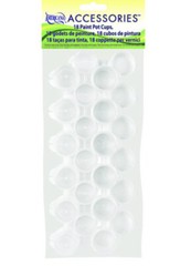 Mini Empty Paint Pot Pod 6 Strips Plastic Container with Lids 3ml Storage 54 Pot