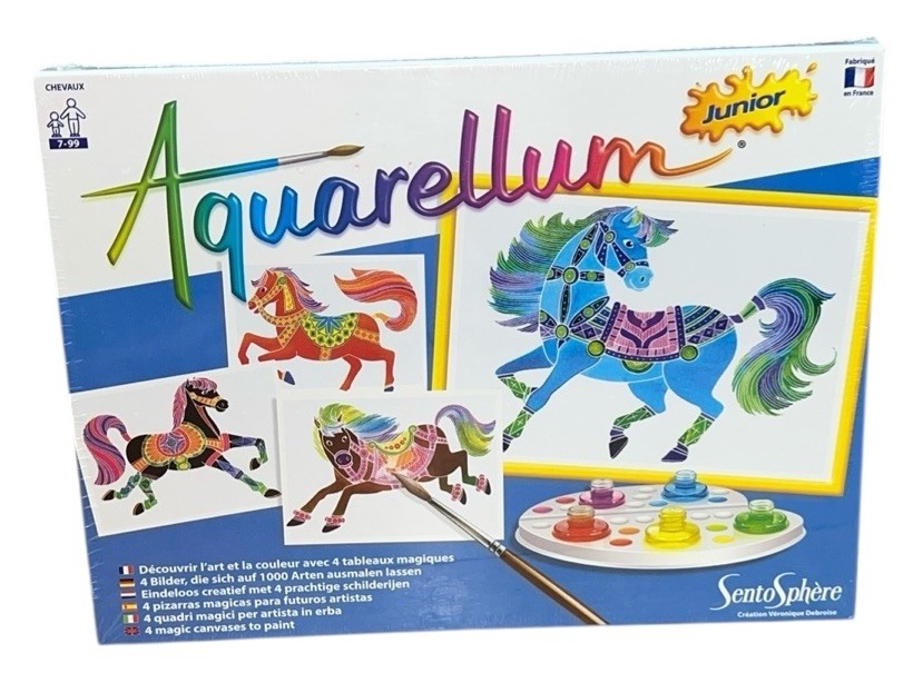 Aquarellum Junior – Horses, Watercolor Paint Set / Factory Sealed Art Paint Set