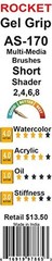 Brush Rocket Gel Grip Ergonomic Handle Short Shader | Bright Artist Paint