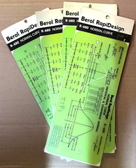 Berol RapiDesign R-680 Normal Curve Template VINTAGE Staedtler Timely Pickett