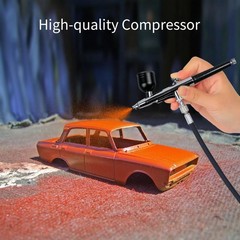 Airbrush Kit with Compressor 50PSI High Pressure Air Brush Set Non-Clogging A…