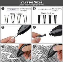 AFMAT Electric Eraser, with 140 Eraser Refills, Rechargeable Pencil Erasers for