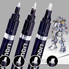 3PK Liquid Chrome Markers Set, Permanent Mirror Pens for Plastic, Metal, Art