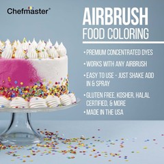 Pro CAKE DECORATING SYSTEM 3 Airbrush Kit 12 Color Food Coloring Set Compressor
