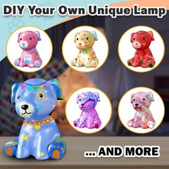 FUNZBO Paint Your Own Dog Lamp Kits – Easter Basket Stuffers, Arts and Crafts…