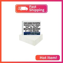 4×4 White Canvas Boards for Painting Bulk 24 Pack.Paint Canvases for Painting Ar