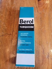NOS Vintage Berol Turquoise 375 6H : 12 Quality Drawing Pencils per box : USA