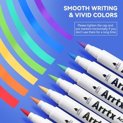Arrtx Acrylic Paint Pens 30Vivid Colors Acrylic Pens Markers(B Set)New Brush Tip