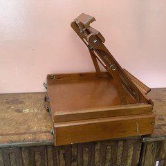 Wood Easel Table-Top Model Adjustable Portable With Double Drawer Handle