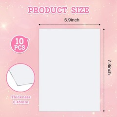 10 Pcs Aluminum Sublimation Blanks Heat, 6 x 8 inches 6 x 8 inches, white 6*8