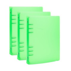 3-Pack A5 6-Ring Binder Covers – Durable Polypropylene (PP) Storage Organizer…