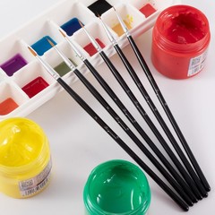 6 PCS Black Script Liner Brushes Extra Fine Long Tip Paintbrush Nail Art