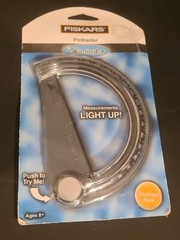NEW/SEALED FISKARS PROTRACTOR ILLUMINATOR Orange Aura NEEDS BATTERY