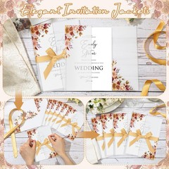 100 PCS Wildflowers PreFolded Vellum Jackets 130gsm For 5×7 Inch Card Wrap