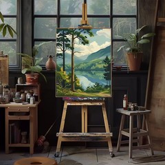Paint by Numbers Kit for Adults – Forest Landscape Paint by Number on Canvas Wit