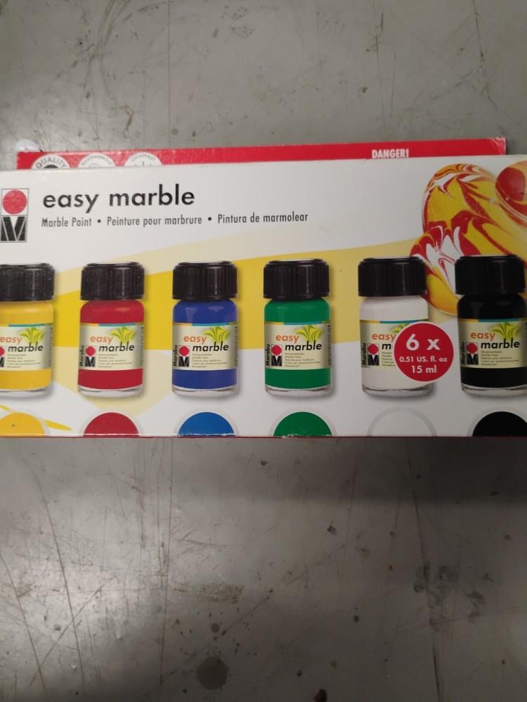 NEW Marabu Easy Art Kit Made in Germany Set Of 6 x 0.51 Fl Oz Open Box L1