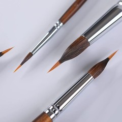 4Pcs Extra Long Needle Point Watercolor Brushes for Fine Detailing Painting