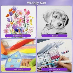 82 Sheets Watercolor Paper 230GSM/110 LB Cotton Thick 5 x 7 Inches, 82 pcs