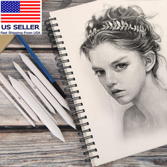 22 PCS Sketch Drawing Tools, 16 Blending Stumps Set with 2 Sandpaper Pencil Shar