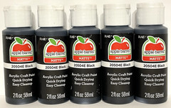 Acrylic Paint 25 Bottle Lot Set Red Black Bright Blue Ivy Green Gold 50 total oz