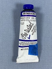 Vtg Grumbacher Pre-Tested Artist’s Oil Paint French Ultramarine Blue 1.25 fl oz