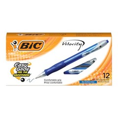 Velocity Retractable Ballpoint Pens, Medium Point (1.0 mm), Blue Ink Pens, 12
