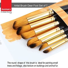 7-Pc Deer Foot Paint Brush Set – Acrylic, Watercolor & Oil Texture Brushes