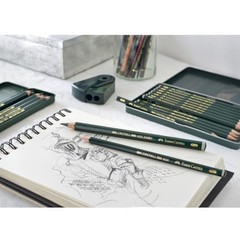 Top Quality Graphite Pencils Set of 6 for Sketching Drawing Writing in Tin