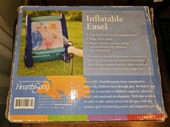 HearthSong Inflatable Outdoor Art Easel For Kids Water Filled Base Painting