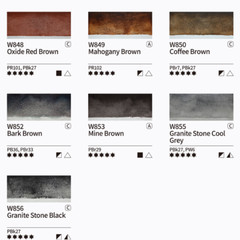 Mijello MGC-8034 Mission Tourmaline Two Tone Granulation Watercolor Set of 34