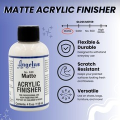 Angelus Matte Acrylic Finisher 4 4 Fl Oz (Pack of 1), Lower Sheen Gloss