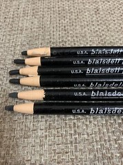 CHINA MARKERS BLAISDELL PEEL -OFF (12) Cellophane Black Color 963-T NO BOX Vtg