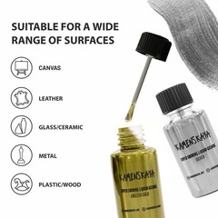KAMENSKAYA Liquid Leaf Paint – Gilding Paint Set – Rich English Gold, Silver