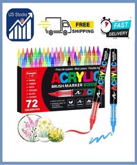 Acrylic Paint Markers,72 Colors with Direct-Liquid Ink Control System