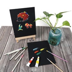 CONDA Black Canvas Board for Painting, 12 Pack Multi Size 11×14, 9×12, 8×10,