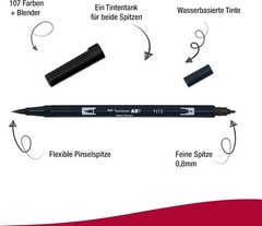 Professional Quality Abt N15 Brush Pen – Ideal for All Artistic Projects