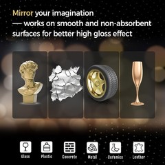 Permanent Chrome Paint Markers 3PCS Set Silver Gold Bronze Liquid Chrome Pens