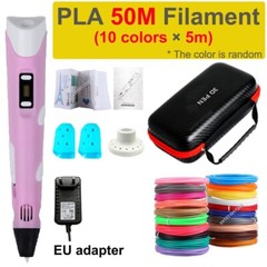P1 3D Printing Pen with Display – Includes 3D Pen, 3 Starter Colors of PLA Filam